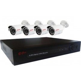 4EFX254CM. KIT CCTV 4 COMPACTAS EXTERIOR