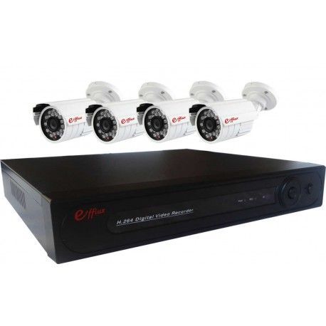 KIT CCTV 4 COMPACTAS EXTERIOR
