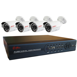 4EFX254CK. KIT CCTV 4 COMPACTAS EXTERIOR 