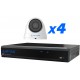 4UX22420. KIT CCTV 4 CAMARAS DOMOS FIJAS 4en1 1080P