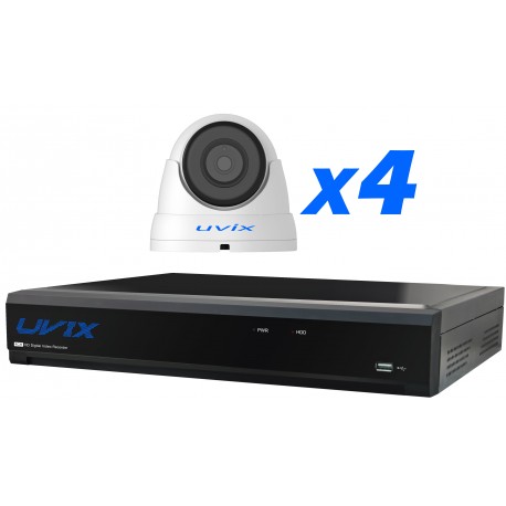 4UX22420. KIT CCTV 4 CAMARAS DOMOS FIJAS 4en1 1080P
