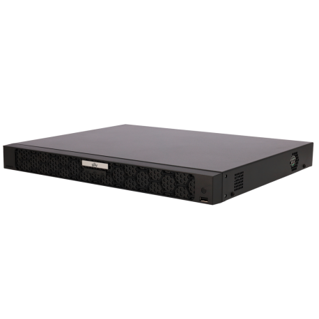 NVR de 32 canales IP Uniview con espacio para 4 discos duros. NVR504-32B-IQ 