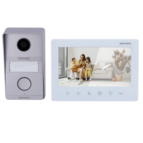 DS-KIS101-P/Surface Kit Videoportero IP PoE en Superficie para Vivienda Unifamiliar