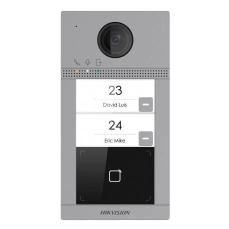 DS-KV8213-WME1(C) Placa Exterior IP con Teclado, Tarjeta y WiFi para Videoportero