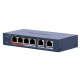 Hikvision HiPoE Switch Gestionable  4 puertos PoE 802.3af/at + 2 Uplink RJ45