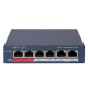 Hikvision PoE Switch Gestionable  4 puertos PoE 802.3af/at + 2 Uplink RJ45
