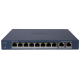 Hikvision PoE Switch Gestionable  8 puertos PoE 802.3af/at + 2 Uplink RJ45