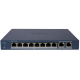 Hikvision PoE Switch Gestionable  8 puertos PoE 802.3af/at + 2 Uplink RJ45
