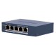 Hikvision Switch Gigabit PoE Gestionable  4 puertos PoE 802.3af/at + 1 Uplink RJ45