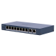 Hikvision PoE Switch Gestionable  8 puertos PoE 802.3af/at + 2 Uplink RJ45