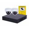 Kit Videovigilancia IP PoE 2 Cámaras 4MP Antivandálicas con NVR 4CH