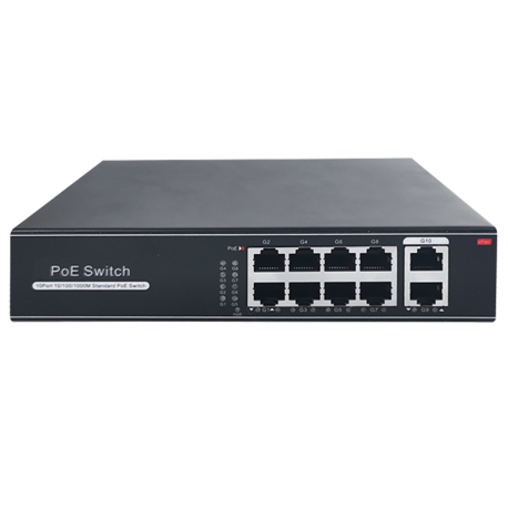 SW1008POE-G-120-E. Switch POE 8 puertos + 2 Uplinks
