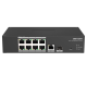 DS-3T1310P-SI/HS Switch PoE Hikvision  8 puertos RJ45 FE + 1 puerto Gigabit RJ45/SFP