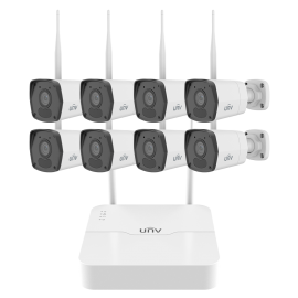 Kit Videovigilancia WiFi UNV 8 Cámaras 2MP 2.8mm Audio NVR301-08S4-LW EzView