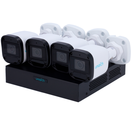 Kit Videovigilancia PoE Uniarch 4 Cámaras 2MP 2.8mm IPC-B122-APF28-ECO NVR-108S3-P8-ECO EzView