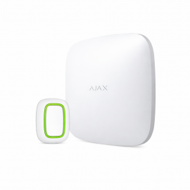 Kit Emergencia Personas Mayores Ajax: Central Hub + Botón de Pánico Inalámbrico