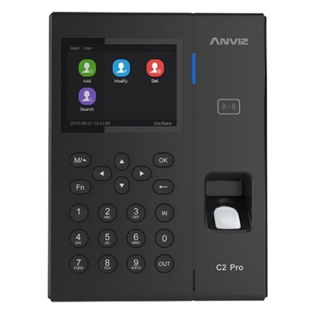 Control de Presencia y Acceso Biométrico Anviz C2PRO-DUAL